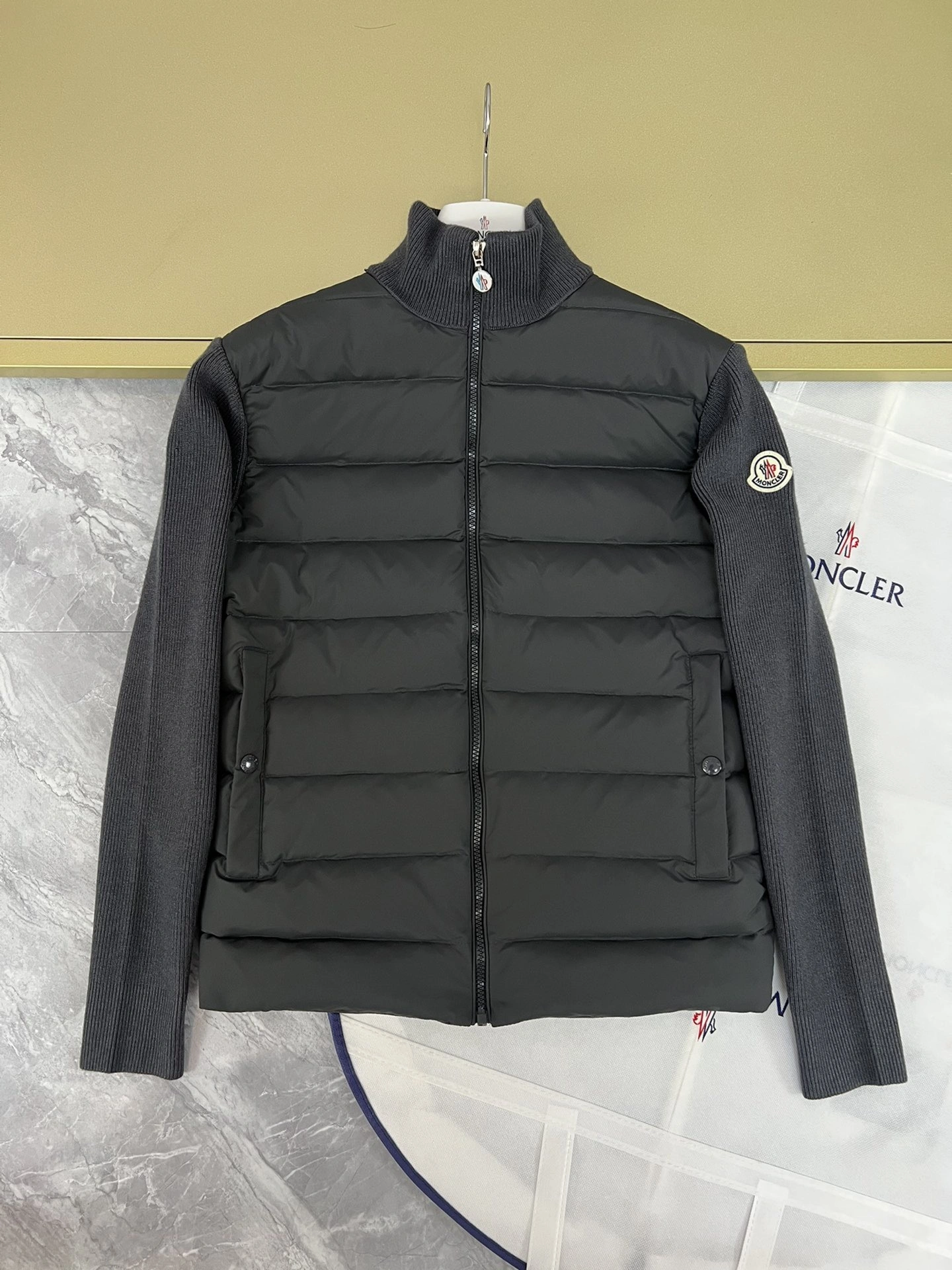 wg.luxury-- 7o9385r wool Down jacket duck down 2colour item: E-F409I1525-2